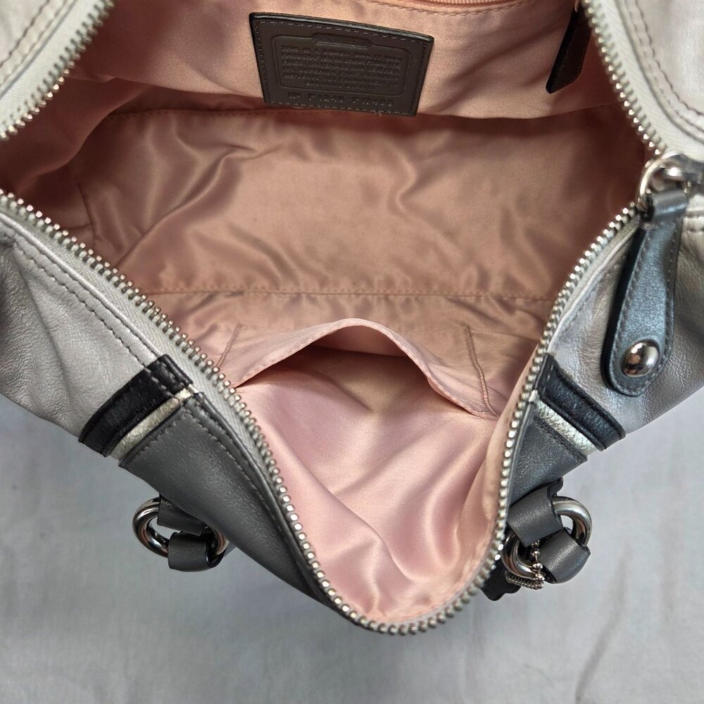 Coach 2012 Ashley Spectator 2-Way Gray Leather Satchel Bag Purse F17455 - Picture 13 of 16
